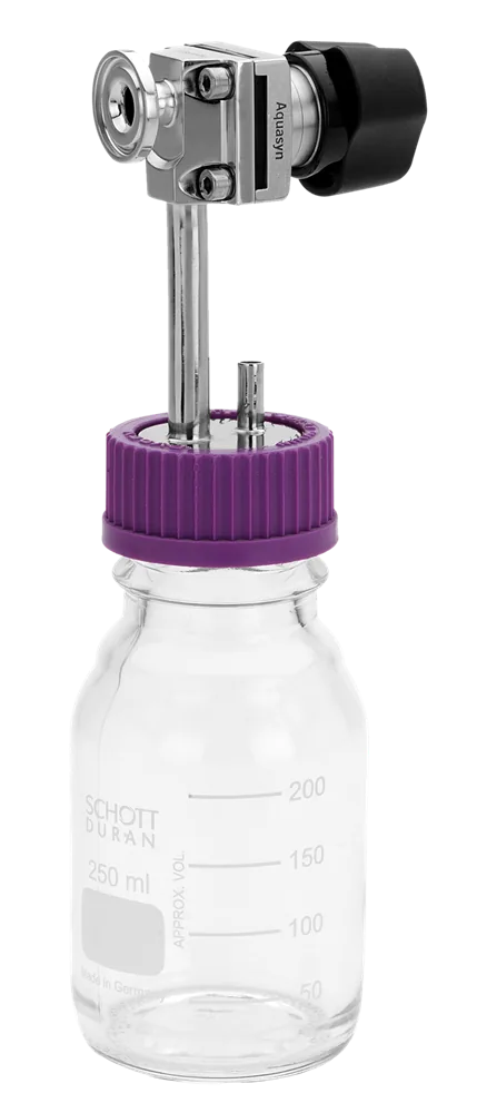 Aquasyn reusable sample bottle assembly with color-coded cap