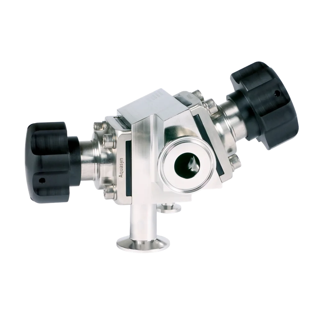 Aquasyn machined 316L block-body valve assembly, multiple stations from a single stainless block