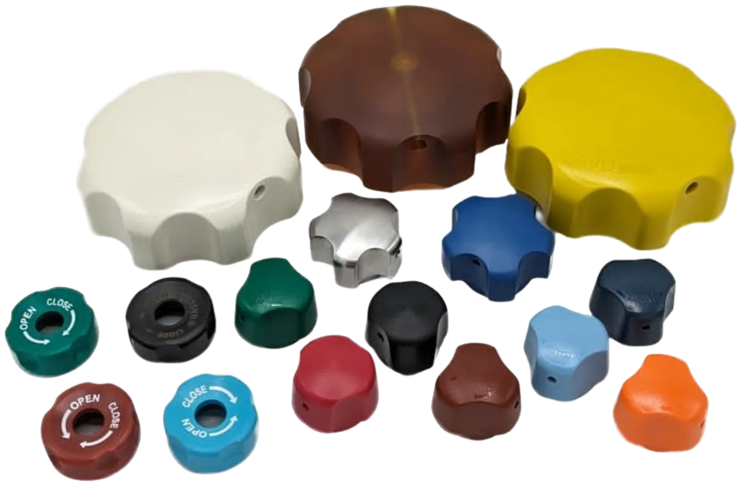 Aquasyn diaphragm valves with color-coded handles for line identification