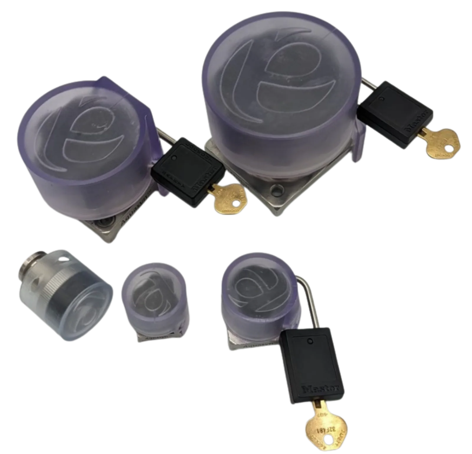 Aquasyn diaphragm valve with locking cap for LOTO-compliant lockout/tagout